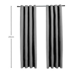 GOMINIMO Blackout Window Curtains for Thermal Insulated Room (Set of 2 W132cm x D213cm Light Grey) GO-CNB-104-MM - Home
