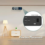 GOMINIMO Digital Clock Mirrored Black - GO-CK-103-FKT - Home & Garden > Decor
