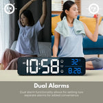 GOMINIMO Digital Clock Mirrored Black - GO-CK-103-FKT - Home & Garden > Decor