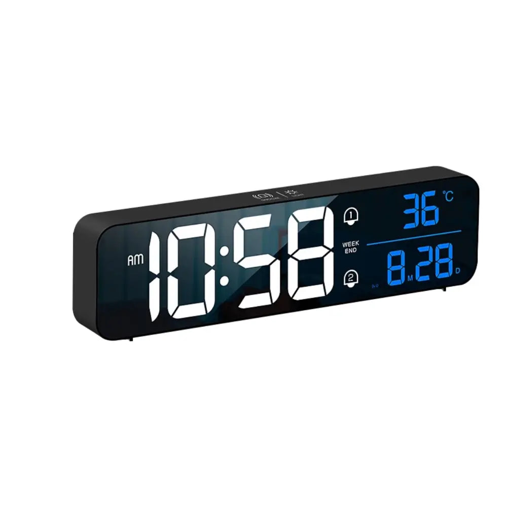 GOMINIMO Digital Clock Mirrored Black - GO-CK-103-FKT - Home & Garden > Decor