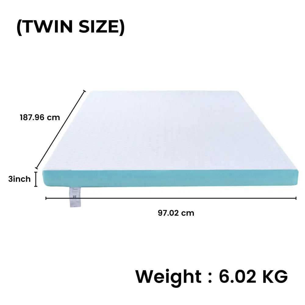 GOMINIMO Dual Layer Mattress Topper 3 inch with Gel Infused (Twin) GO-MTP-104 - Furniture > Mattresses