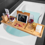 GOMINIMO Expandable Bamboo Bathup Caddy Trays GO-BBC-100-HYB - Home & Garden > Bathroom Accessories