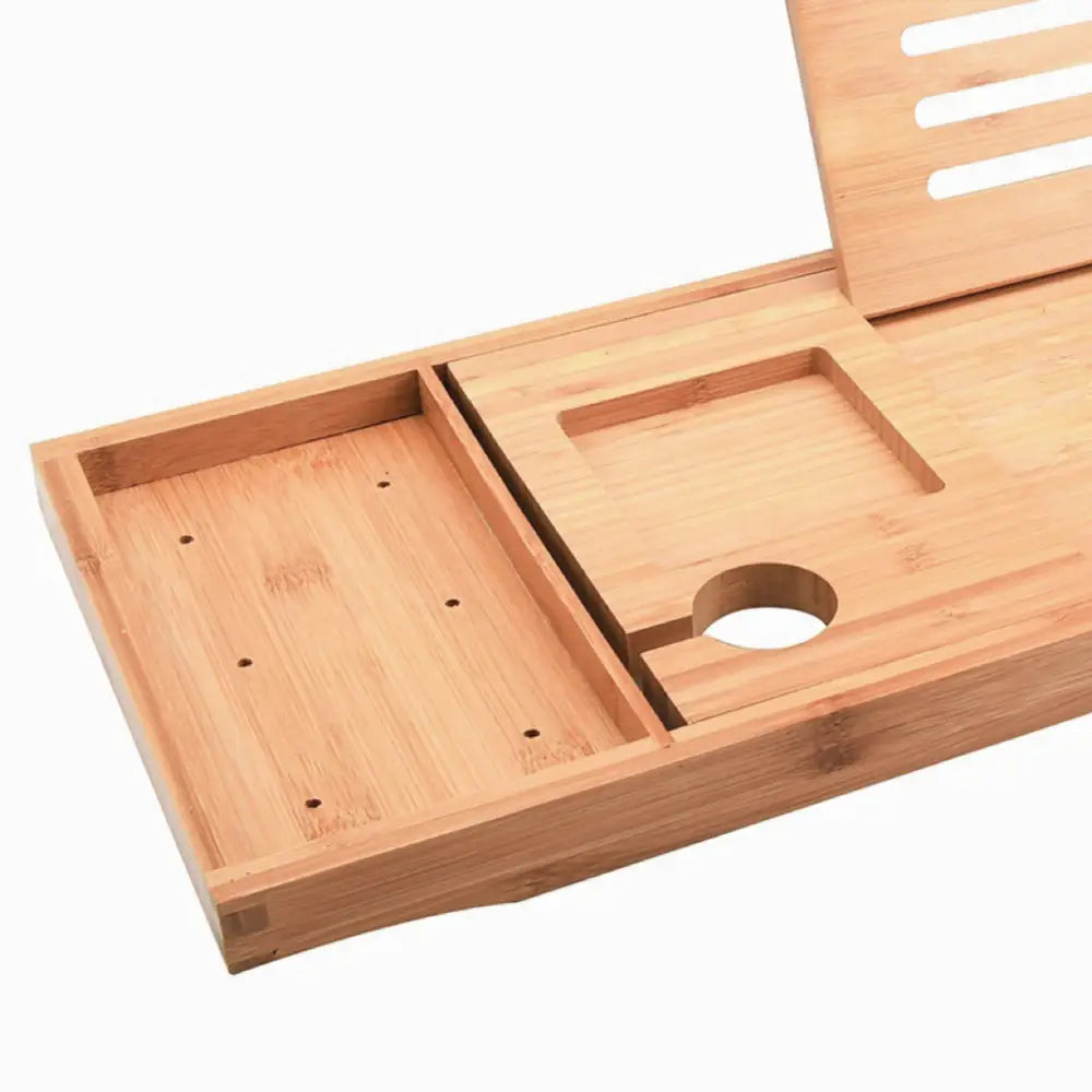 GOMINIMO Expandable Bamboo Bathup Caddy Trays GO-BBC-100-HYB - Home & Garden > Bathroom Accessories