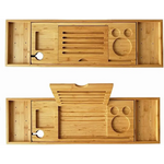 GOMINIMO Expandable Bamboo Bathup Caddy Trays GO-BBC-100-HYB - Home & Garden > Bathroom Accessories