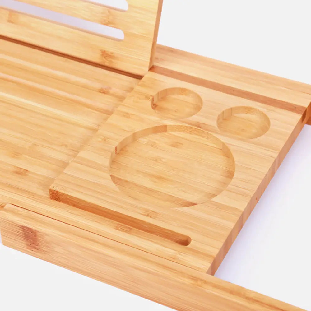 GOMINIMO Expandable Bamboo Bathup Caddy Trays GO-BBC-100-HYB - Home & Garden > Bathroom Accessories