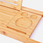 GOMINIMO Expandable Bamboo Bathup Caddy Trays GO-BBC-100-HYB - Home & Garden > Bathroom Accessories