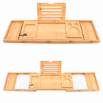 GOMINIMO Expandable Bamboo Bathup Caddy Trays GO-BBC-100-HYB - Home & Garden > Bathroom Accessories
