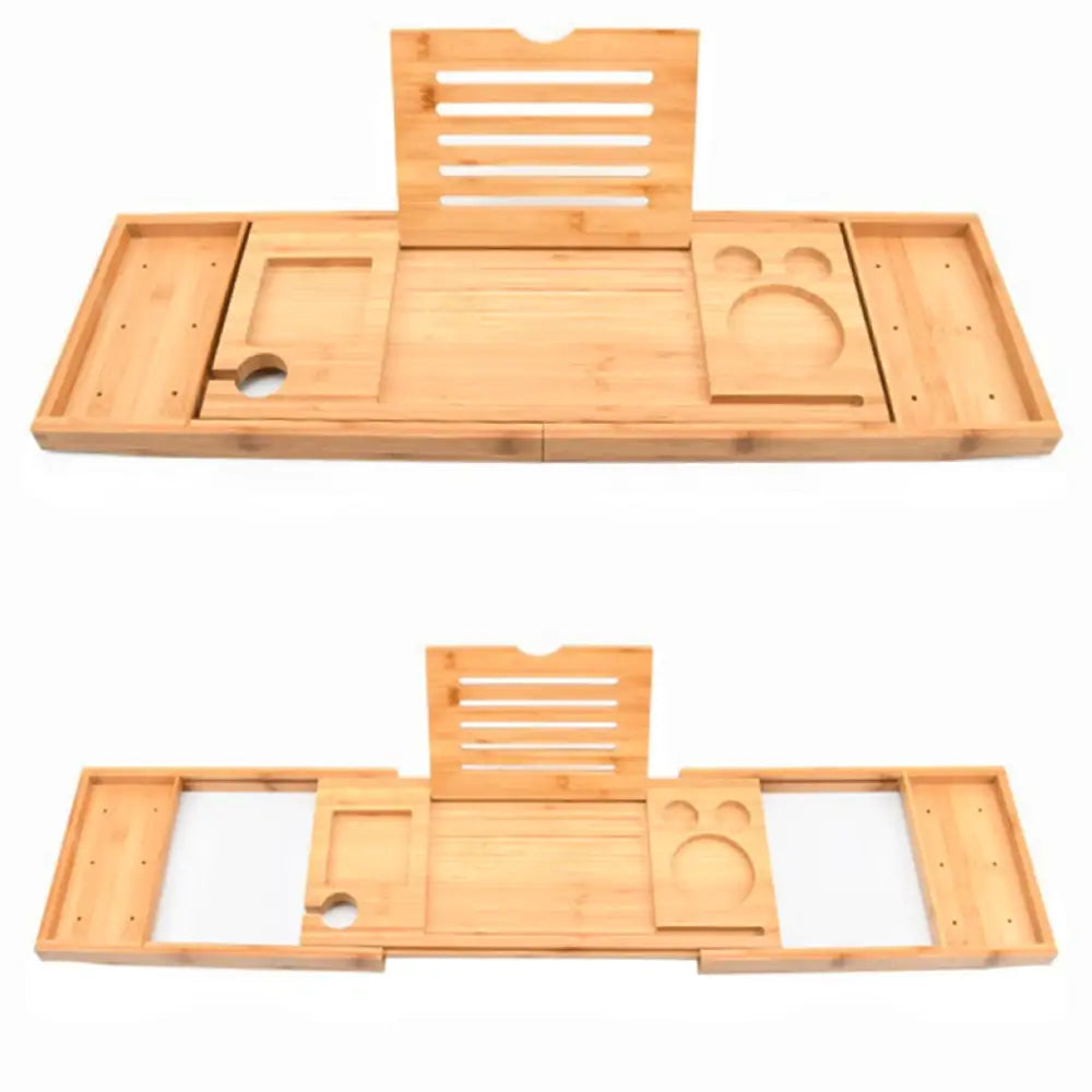GOMINIMO Expandable Bamboo Bathup Caddy Trays GO-BBC-100-HYB - Home & Garden > Bathroom Accessories