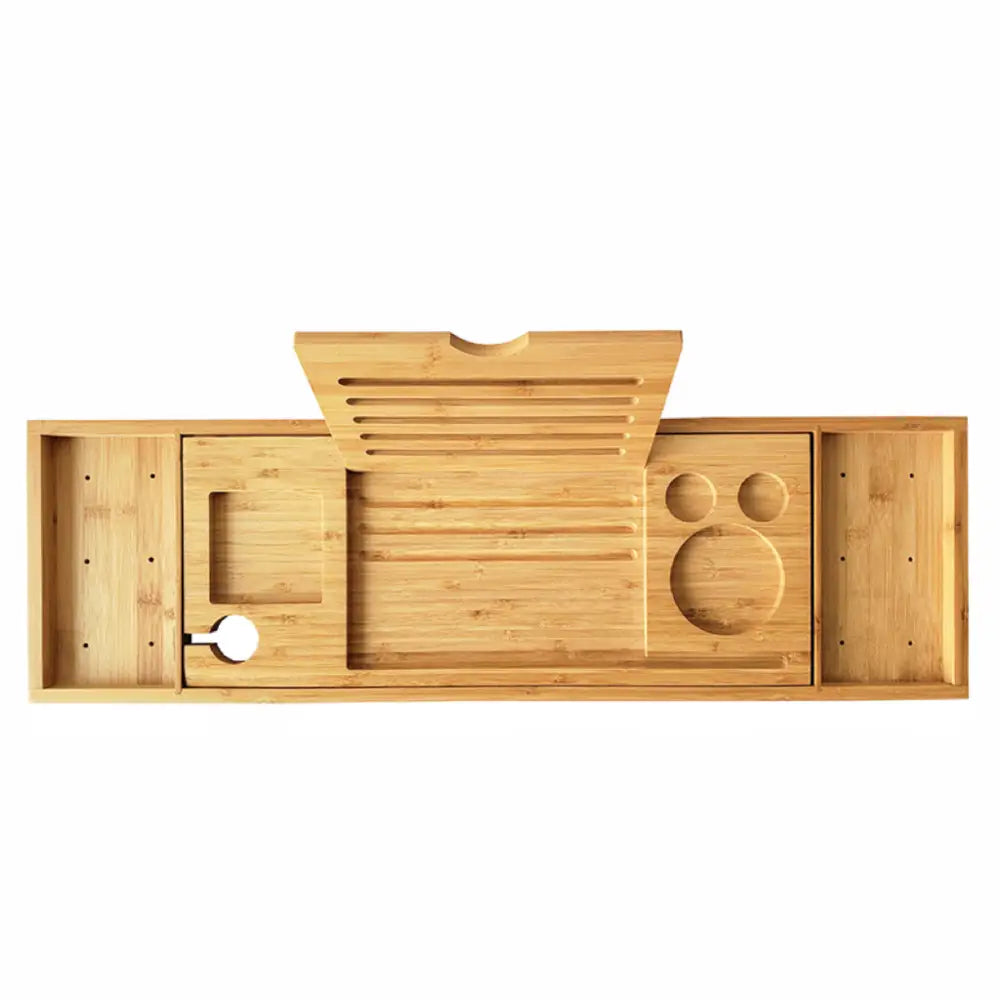 GOMINIMO Expandable Bamboo Bathup Caddy Trays GO-BBC-100-HYB - Home & Garden > Bathroom Accessories