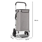 GOMINIMO Foldable Aluminum Shopping Trolley Cart with Tri-Wheel (Grey) GO-STY-102-XR - Home & Garden > Storage