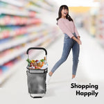 GOMINIMO Foldable Aluminum Shopping Trolley Cart with Tri-Wheel (Grey) GO-STY-102-XR - Home & Garden > Storage