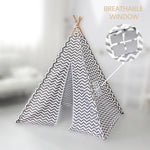GOMINIMO Kids Teepee Tent with Side Window and Carry Case (Wave Stripe) GO-KT-103-LK - Baby & Kids > Kid’s Furniture
