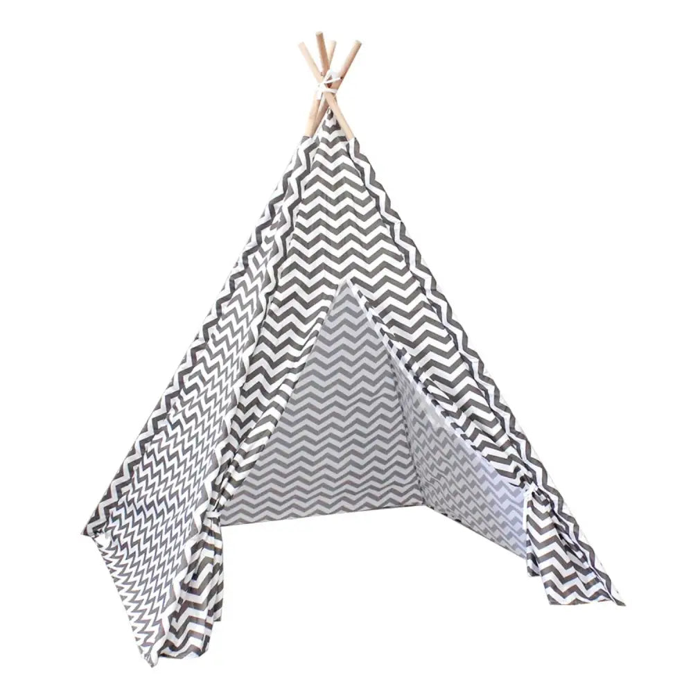GOMINIMO Kids Teepee Tent with Side Window and Carry Case (Wave Stripe) GO-KT-103-LK - Baby & Kids > Kid’s Furniture