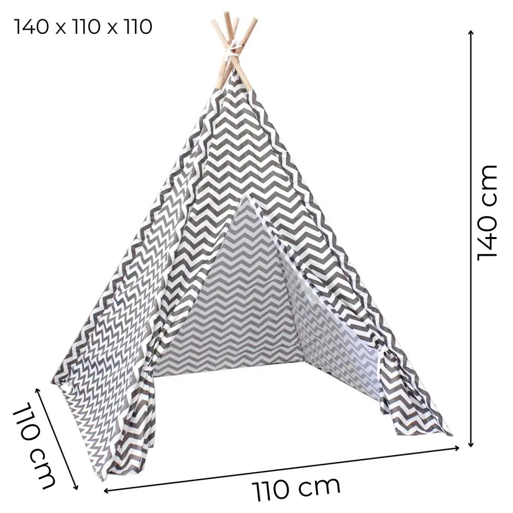 GOMINIMO Kids Teepee Tent with Side Window and Carry Case (Wave Stripe) GO-KT-103-LK - Baby & Kids > Kid’s Furniture