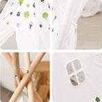 GOMINIMO Kids Teepee Tent with Side Window and Carry Case (White Forest) GO-KT-101-LK - Baby & Kids > Kid’s Furniture