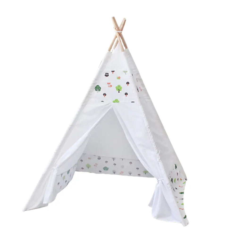 GOMINIMO Kids Teepee Tent with Side Window and Carry Case (White Forest) GO-KT-101-LK - Baby & Kids > Kid’s Furniture