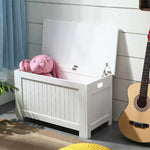 GOMINIMO Kids Toy Storage Box with Lid and Air Gap Handle (White) GO-SBO-100-LR - Baby & Kids > Kid’s Furniture