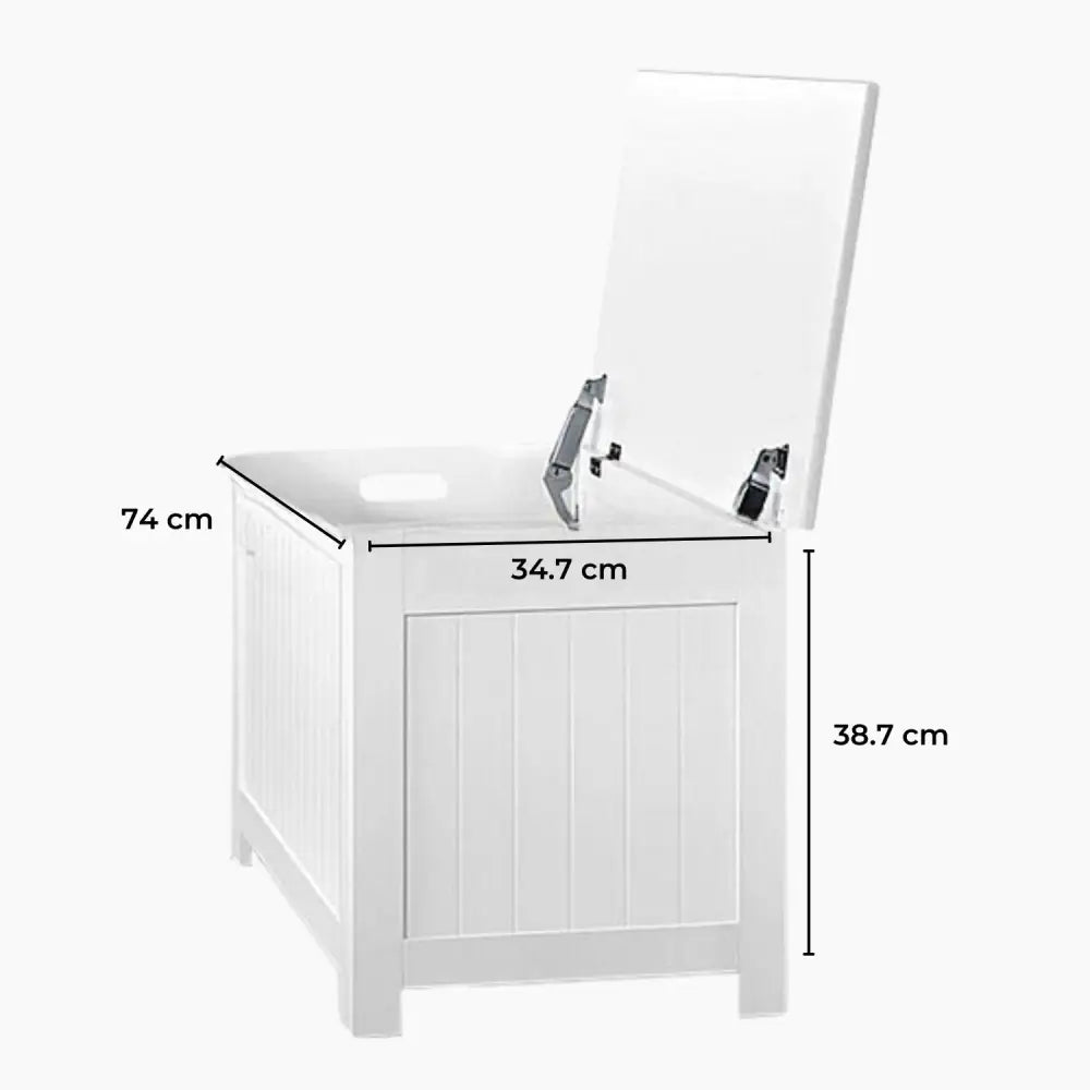 GOMINIMO Kids Toy Storage Box with Lid and Air Gap Handle (White) GO-SBO-100-LR - Baby & Kids > Kid’s Furniture