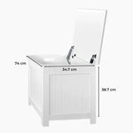 GOMINIMO Kids Toy Storage Box with Lid and Air Gap Handle (White) GO-SBO-100-LR - Baby & Kids > Kid’s Furniture
