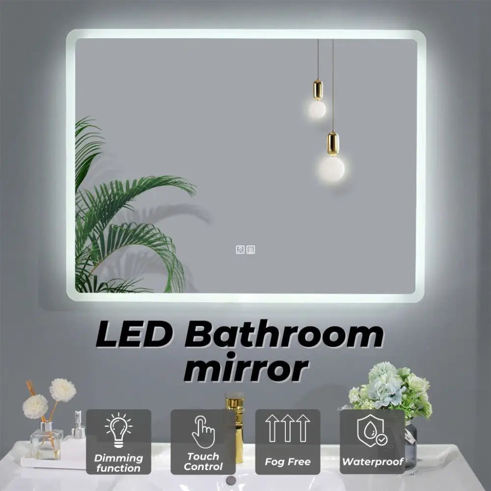 GOMINIMO LED Bathroom Mirror HB-BM-100-J - Home & Garden > Decor > Mirrors