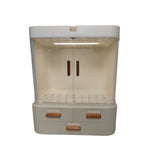 GOMINIMO LED Makeup Organizer with LED Makeup Mirror (White) - Health & Beauty > Makeup > Makeup Mirrors