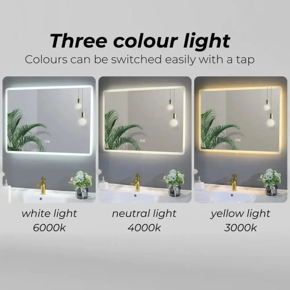 GOMINIMO LED MIrror 1000mm Rectangle GO-BM-100-JR - Home & Garden > Decor