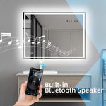 GOMINIMO LED Mirror with Bluetooth Speaker 800mm Rectangle - Audio & Video > Musical Instrument & Accessories > Audio