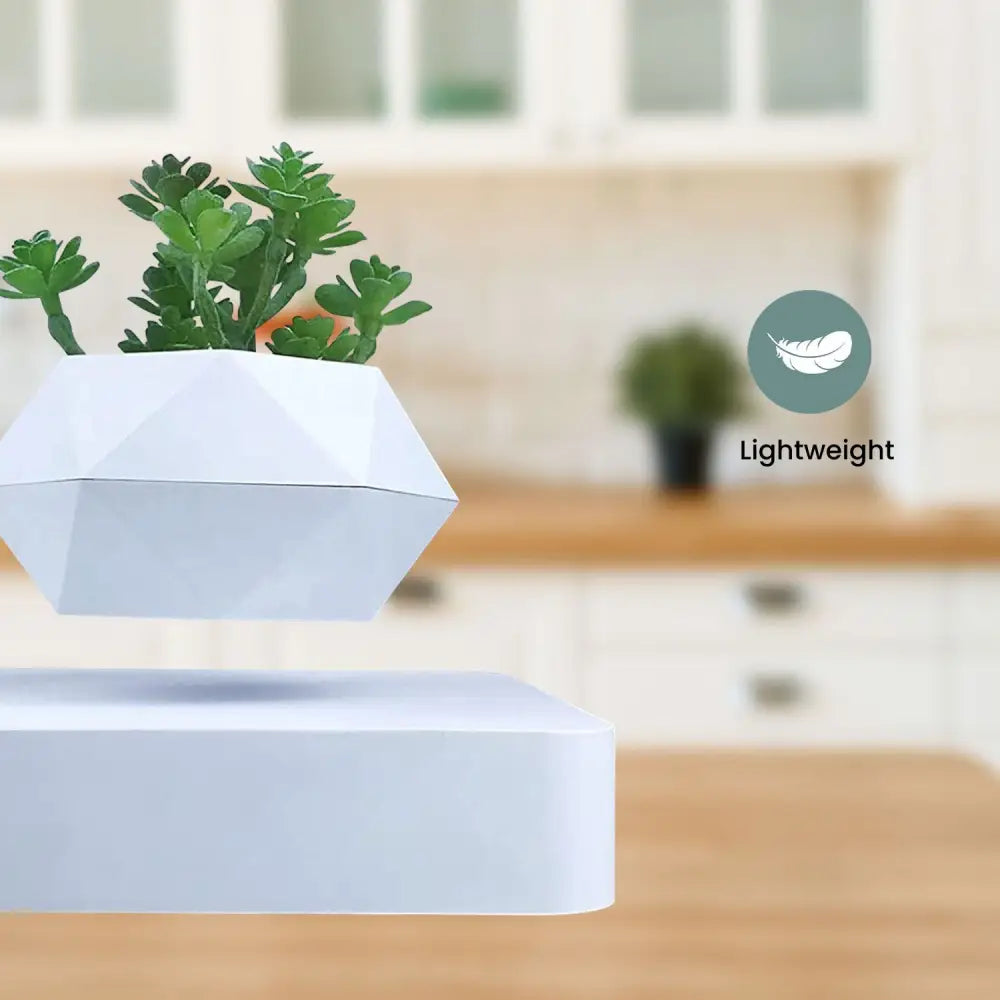 GOMINIMO Magnetic Levitating Plant Pot White GO-MLP-105-HCNT - Home & Garden > Decor