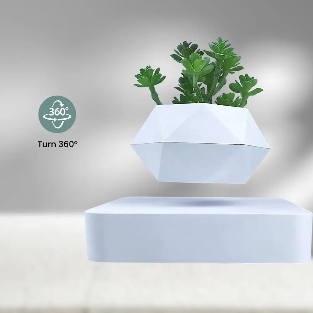 GOMINIMO Magnetic Levitating Plant Pot White GO-MLP-105-HCNT - Home & Garden > Decor
