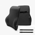 GOMINIMO Memory Foam Lumbar Support Pillow with Adjustable Dual Strap (Black) GO-LSP-101-JYM - Home & Garden > Decor