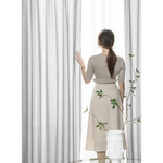 GOMINIMO Natural Linen Blended Curtains (Set of 2 W132cm x D274cm Light Grey) GO-CNB-109-MM - Home & Garden > Decor