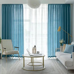 GOMINIMO Natural Linen Blended Curtains (Set of 2 W132cm x D274cm Dark Blue) GO-CNB-110-MM - Home & Garden > Decor