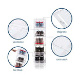 GOMINIMO Plastic Shoe Box 12 PCS Black - Home & Garden > Storage