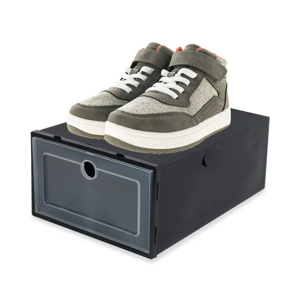 GOMINIMO Plastic Shoe Box 12 PCS Black - Home & Garden > Storage