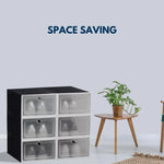 GOMINIMO Plastic Shoe Box 12 PCS Black - Home & Garden > Storage