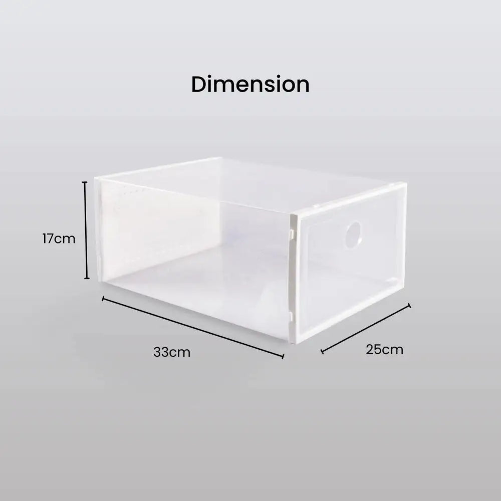 GOMINIMO Plastic Shoe Box 12 PCS Large Size (White) GO-SB-111-TD - Home & Garden > Storage