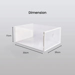 GOMINIMO Plastic Shoe Box 12 PCS Large Size (White) GO-SB-111-TD - Home & Garden > Storage