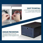 GOMINIMO Plastic Shoe Box 24 PCS Black GO-SB-105-QX - Home & Garden > Storage