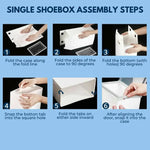 GOMINIMO Plastic Shoe Box 24 PCS Black GO-SB-105-QX - Home & Garden > Storage