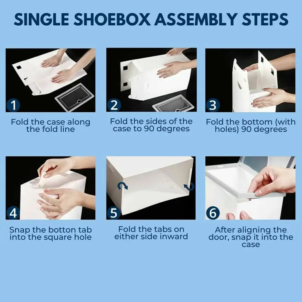 GOMINIMO Plastic Shoe Box 24 PCS Black GO-SB-105-QX - Home & Garden > Storage