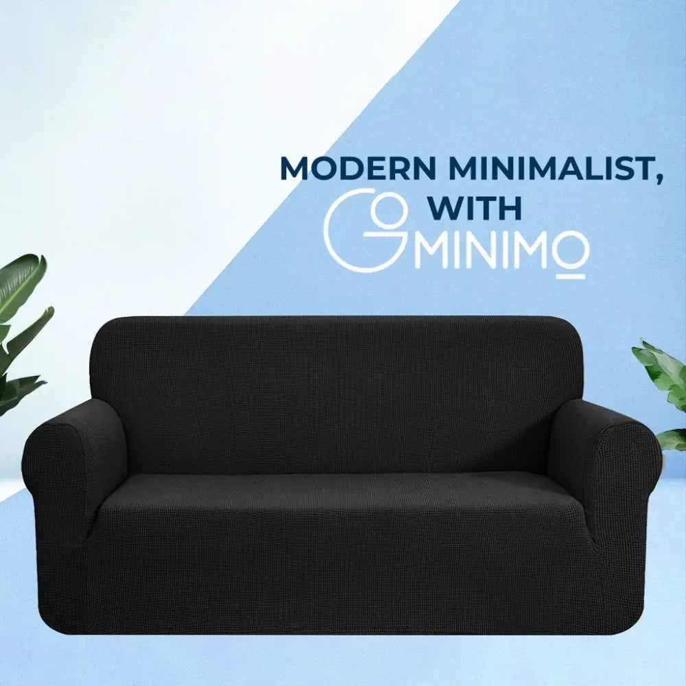 GOMINIMO Polyester Jacquard Sofa Cover 2 Seater (Grey) HM-SF-100-RD - Furniture > Sofas
