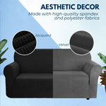 GOMINIMO Polyester Jacquard Sofa Cover 2 Seater (Grey) HM-SF-100-RD - Furniture > Sofas
