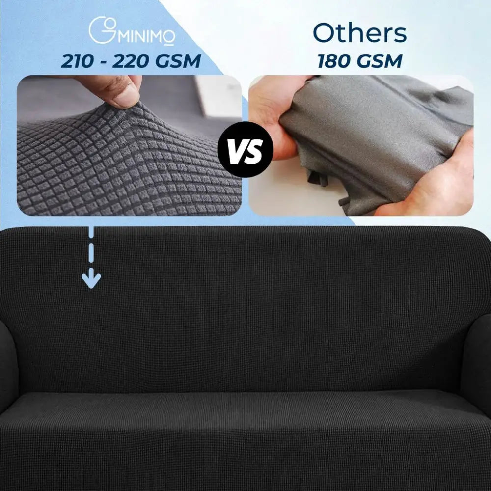 GOMINIMO Polyester Jacquard Sofa Cover 2 Seater (Grey) HM-SF-100-RD - Furniture > Sofas
