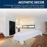 GOMINIMO Polyester Table Cloth 230cm (White) - Home & Garden > Shading > Umbrellas & Sunshades