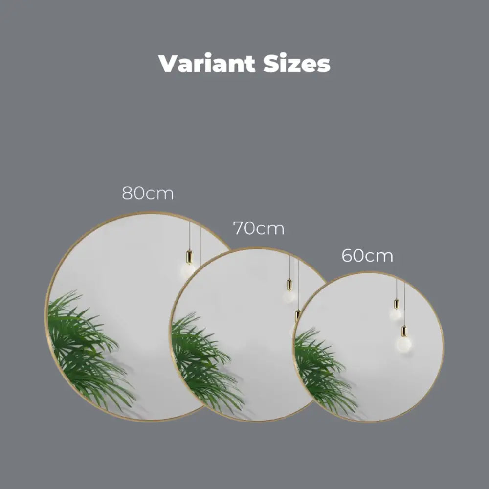 GOMINIMO Round Mirror Without LED Lights (60cm) - Home & Garden > Decor > Mirrors
