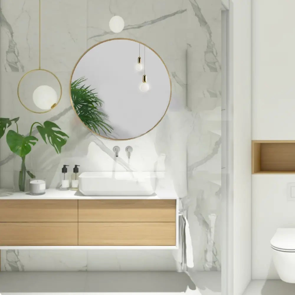 GOMINIMO Round Mirror Without LED Lights (60cm) - Home & Garden > Decor > Mirrors