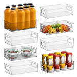 GOMINIMO Set of 8 Clear Fridge Food Storage Containers GO-FSC-101-HLL - Home & Garden > Storage