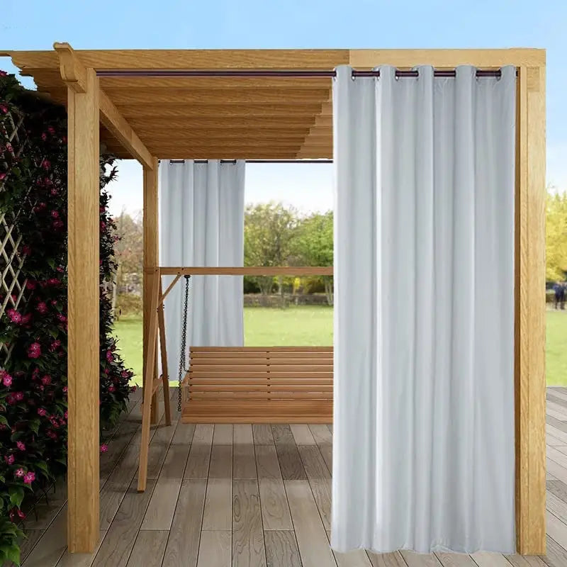 Gominimo Temp Blackout Blinds Curtain Detachable Set of 2 240 x 140cm Black - Home & Garden > Curtains