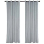 Gominimo Temp Blackout Blinds Curtain Detachable Set of 2 240 x 140cm Black - Home & Garden > Curtains
