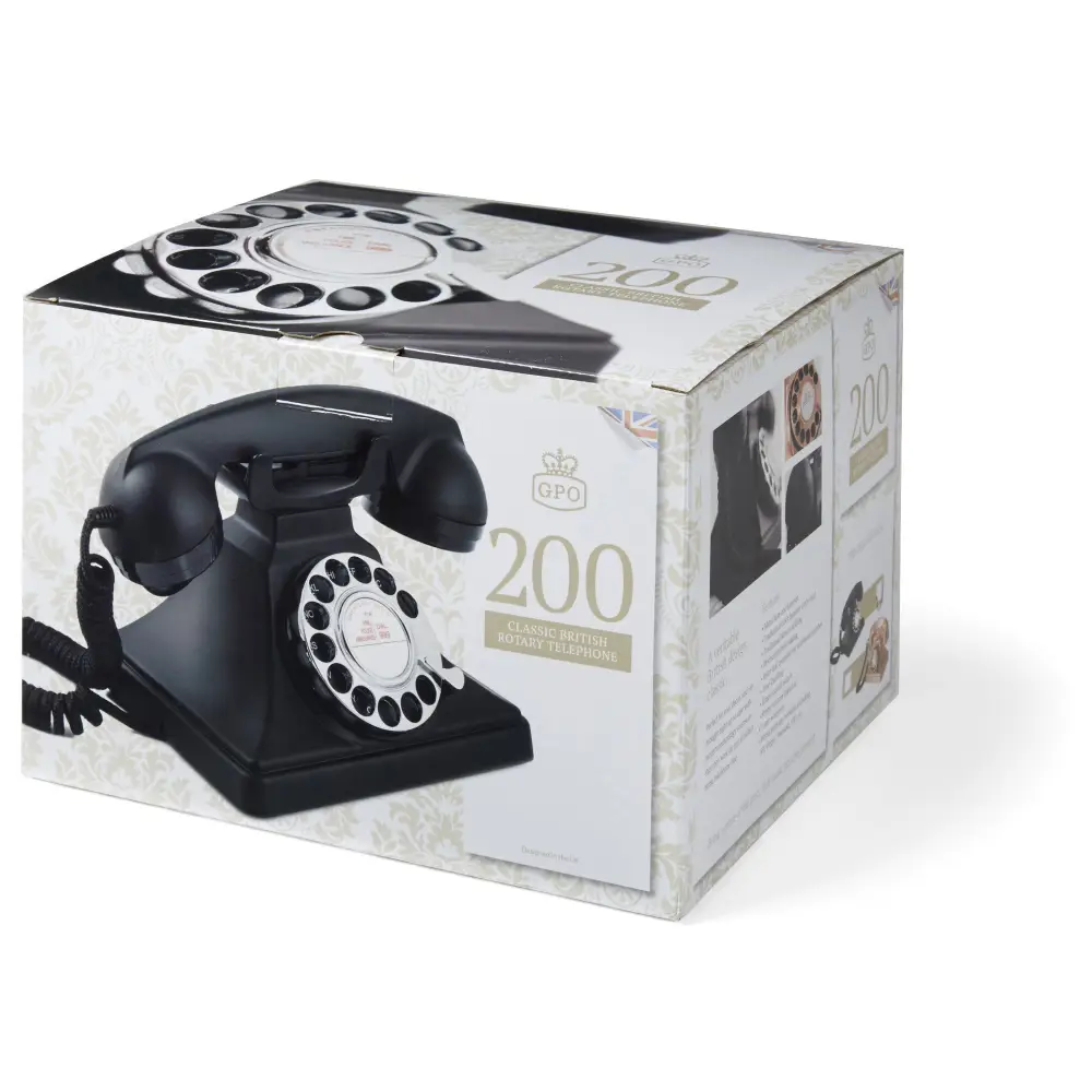 GPO Retro 200 Rotary Telephone - Black - Home & Garden > Wall Art